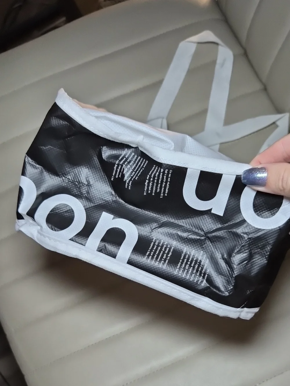 lululemon athletica White Logo Tote Bag